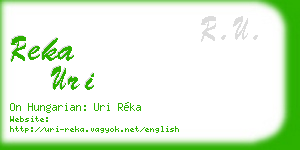 reka uri business card